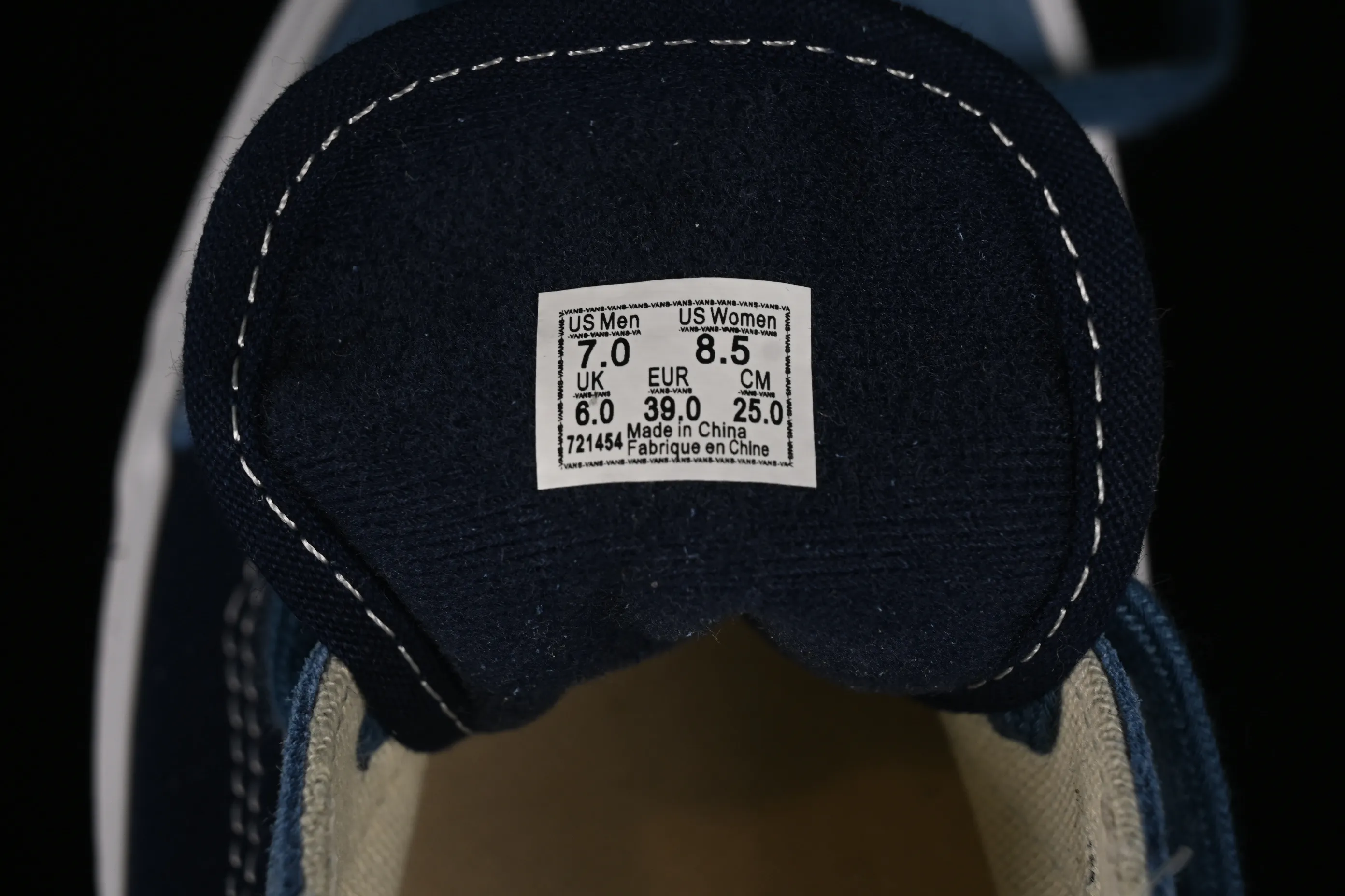All categories Vans Vans series Vans Mid Vans Sk8-Mid Reissue 83 high-end branch blue stitching suede casual retro skateboard shoes VN000CQDDWR